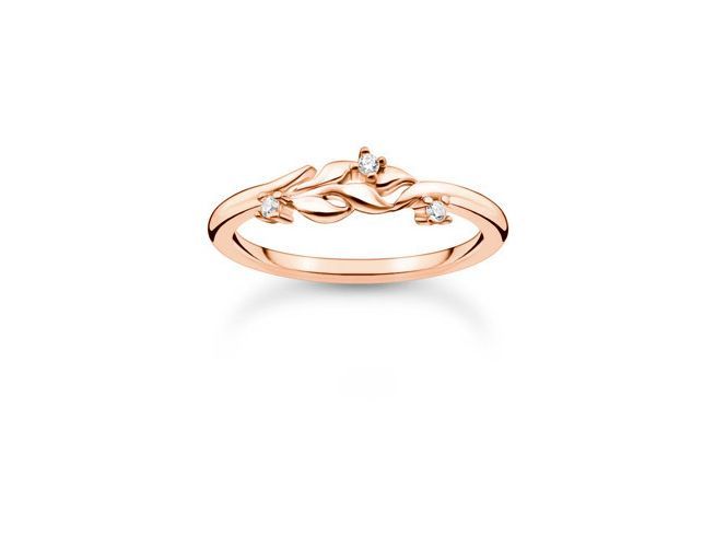 Thomas Sabo Charming Ring TR2376-416-14-48 Sterling Silber - verg. Roségold + Zirkonia - weiß - Gr. 48