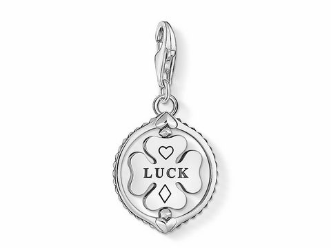 Thomas Sabo charm - 1860-637-21 - Kleeblatt - Silber - geschwärzt