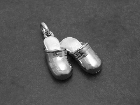 Silber Anhänger - Pantoffel - Schuhe - Haus-Schuh