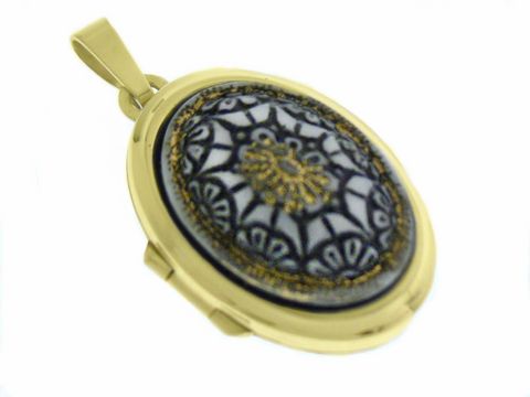 Königlich - Medaillon mit Cabochon - Gold 585