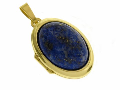 Lapislazuli Medaillon - Cabochon - Gold 585