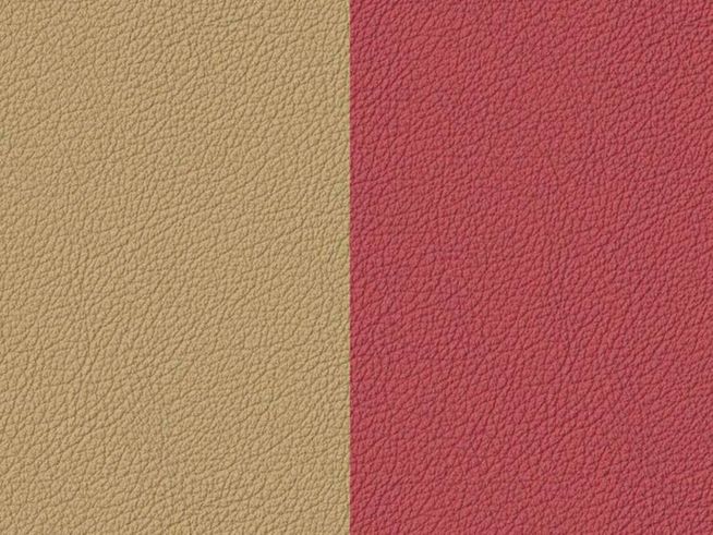 Les Georgettes Sand-Rosenholz EA000 - Leder Armreif Einlage 40 mm - Sand Beige-Rosenholz & Pink-Rot
