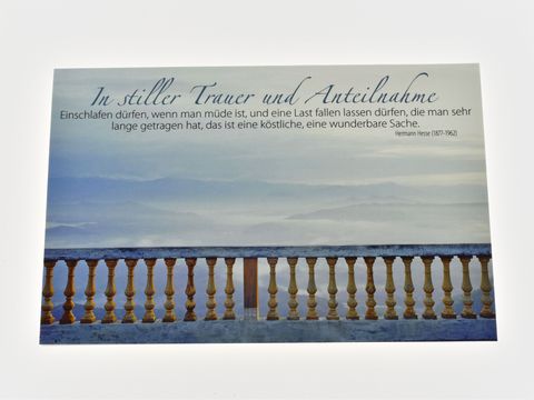 Trauerkarte - Blick in die Ferne