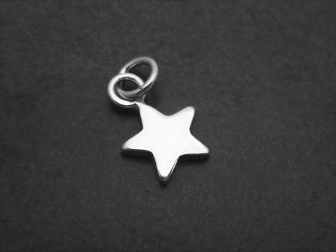 Stern Anhänger STAR - 14,7 mm - Sterling Silber - poliert