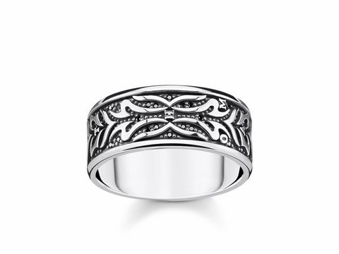 Thomas Sabo TR2291-643-11-66 Herrenring - Silber - schwarz - Gr. 66