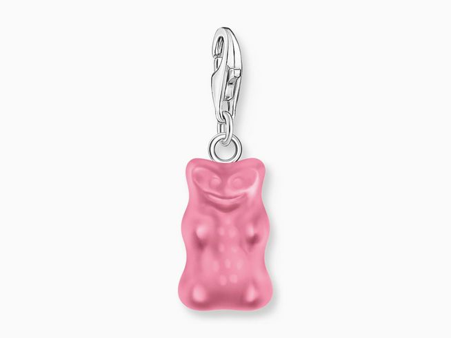 Thomas Sabo 2193-017-9 Charm-Anhänger HARIBO Gummibärchen - Goldbär - Silber & Glas - Rosa-Pink