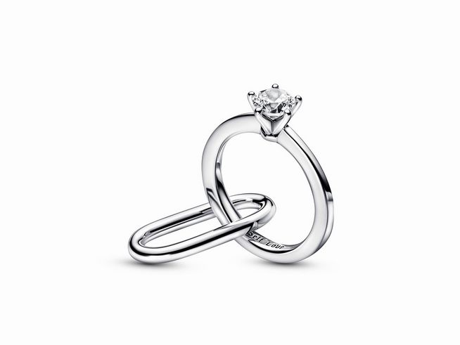 Pandora ME Links 792525C01 - Marry Me Ring als Double Link - Silber - Zirkonia Klar