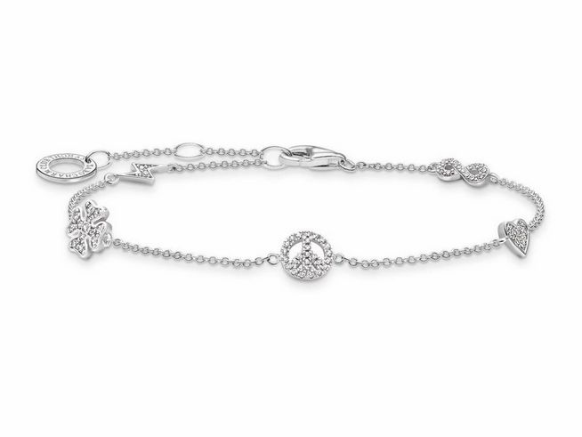 Thomas Sabo Armband - A2039-051-14-L19V - Sterling Silber - Zirkonia - weiß 16 - 19 cm