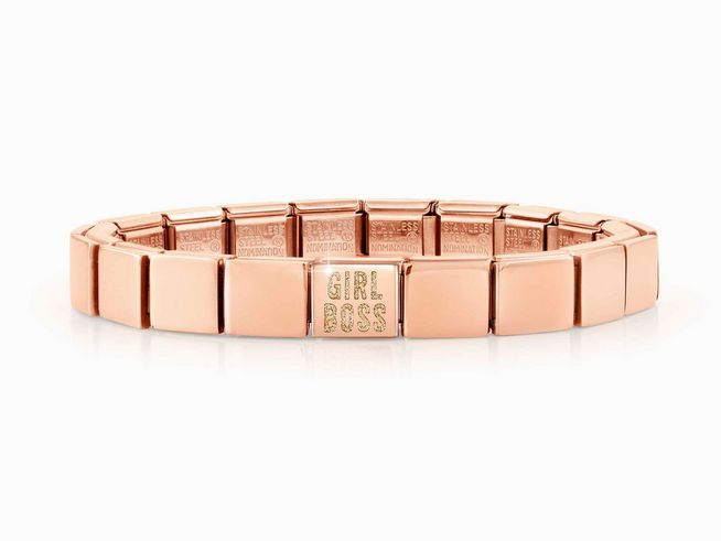 Nomination Classic GLAM Armband Edelstahl Roségold - 239104 03 - GIRL BOSS