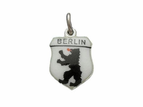 Berlin Wappen - Länderwappen - Deutschland - silber Anhänger