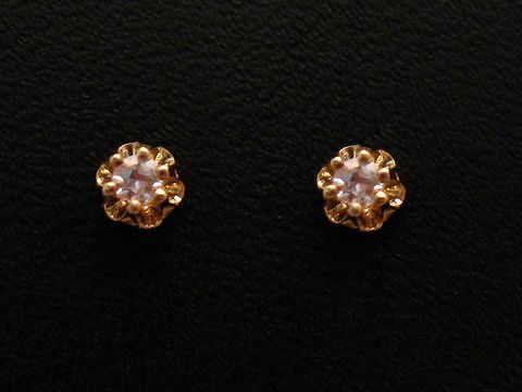 Ohrringe Brillant 0,06 ct. W/P1 - BLUME Gold