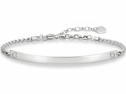 Thomas Sabo LBA0045-051-14-L19,5v Love Bridge Armband 16,5-19,5cm Silber - Zirk. weiß