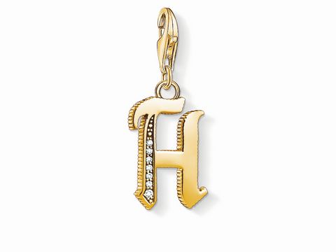 Thomas Sabo 1614-414-39 - Charm-Anhänger Buchstabe -H- vergoldet