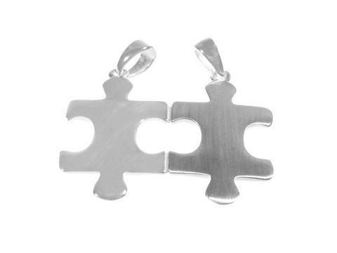 Silber Anhänger - PARTNERANHÄNGER - PUZZLE