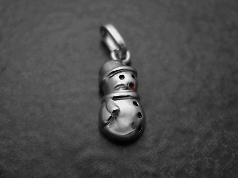 Anhänger - süßer Schneemann - Sterling Silber - Lack