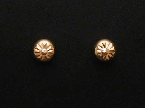 Ohrringe - 6,6 mm - Gold Ohrstecker