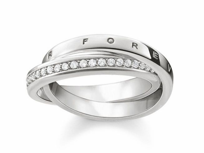 Thomas Sabo Herrenring - TR2099-051-14-62 - Sterling Silber + Zirkonia weiß - Gr. 62