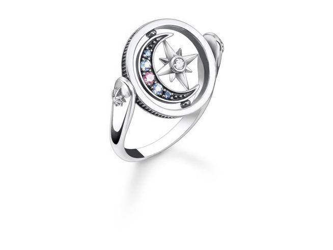 Thomas Sabo Ring TR2377-945-7-48 Sterling Silber + Glas-Keramik + synth. Spinell + Zirkonia - Gr. 48