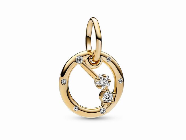 Pandora 762719C01 - Sternzeichen Widder Charm-Anhänger - Gelbgold Vergoldung - Zirkonia