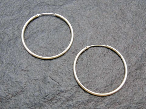 Gold Creolen 3,2 cm - Gold 333 - 1,5 mm - Ohrringe