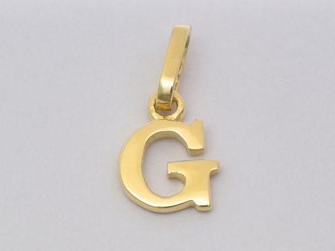 Gold Buchstaben Anhänger Buchstabe - G - Initialen - Gold 750