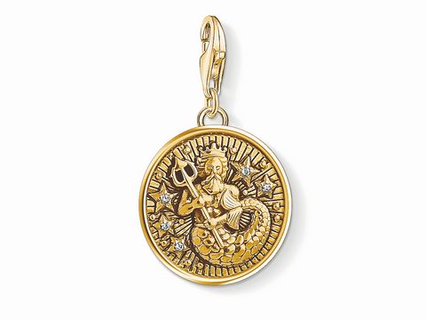 Thomas Sabo 1650-414-39 Charm-Anhänger Wassermann - vergoldet