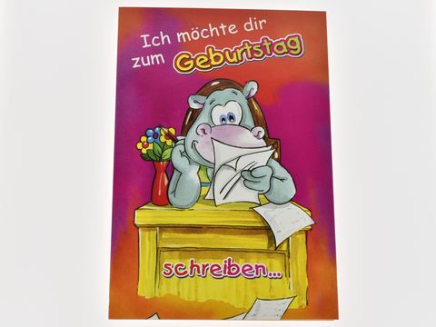 Geburtstagskarte - Nilpferd