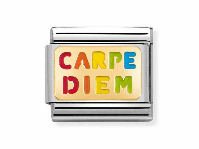 Nomination Classic Gelbgold - 030263 19 - Carpe Diem - Emaille bunt