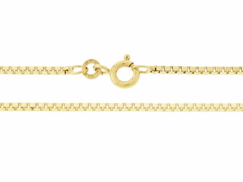 Veneziakette 333 Gold - 42 cm - 1,4 x 1,4 mm - Federring