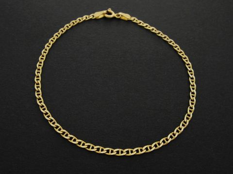 Armband Stäbchenpanzer - 2,4 x 0,9 mm - Gold 333 - 19 cm