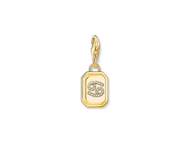 Thomas Sabo 2158-414-39 Charm-Anhänger - Sternzeichen Krebs - Silber Gelbgold verg. & Zirkonia