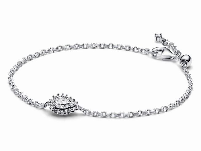 Pandora 593001C01-20 - Funkelndes Birnen-Kranz Gliederarmband - Sterling Silber - Zirkonia