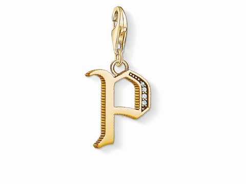 Thomas Sabo 1622-414-39 - Charm-Anhänger Buchstabe -P- vergoldet