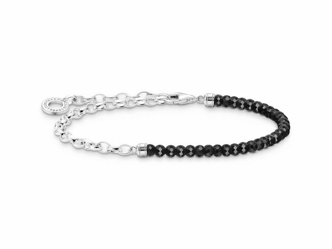 Thomas Sabo A2100-130-11-L19 Armband - Silber + Achat - schwarz - 19 cm