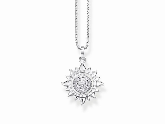 THOMAS SABO Kette mit Anhänger - Sonne - Silber Zirkonia SCKE150335