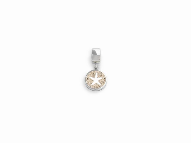 DUR Schmuck F161.STERN - Sterling Silber Anhänger Charm Traum Strandsand - Strandsand -