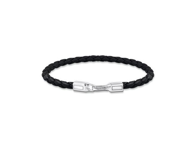 Thomas Sabo A2147-682-11-L17 Armband - Basic - Silber gesch. & Leder - Schwarz - 17 cm