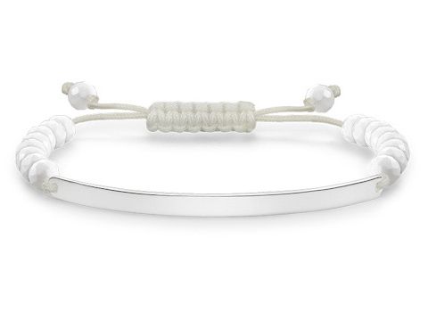 Thomas Sabo - LBA0002-819-14-L21v - Armband 16-21 cm - Silber - Achat - Nylon weiß - Love Bridge