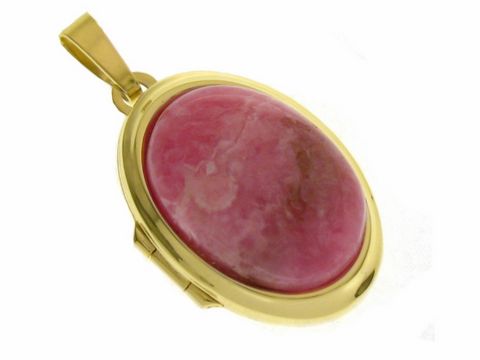 Rhodochrosit Medaillon - Cabochon - Gold 750