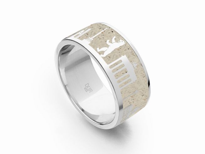 DUR Ring Berliner Mauer Sand - R5425.56 - Sterling Silber - Gr. 56