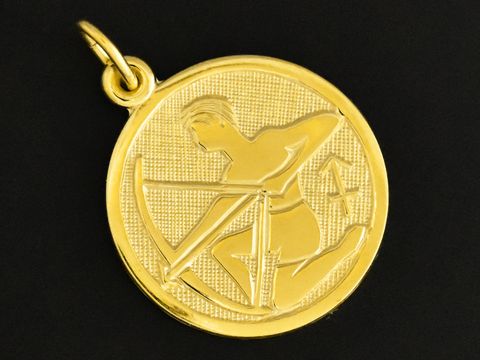 Schütze - Anhänger Gold 333 - Sternzeichen - rund