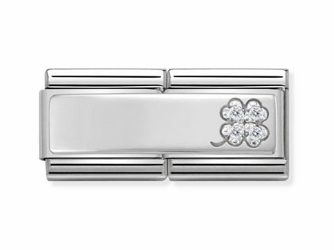 NOMINATION 330731 11 - DOUBLE Classic Silver Shine Kleeblatt