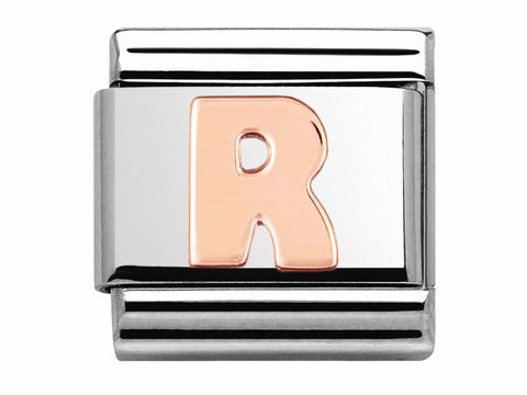 Nomination - 430105 18 - Classic - R - Roségold - Buchstabe