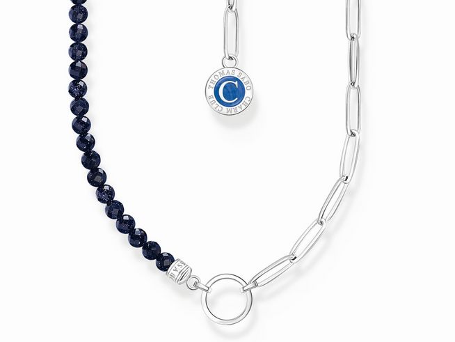 Thomas Sabo Kette KE2189-007-32-L45v - Silber & Emaille - Dunkelblau - 40 - 45 cm