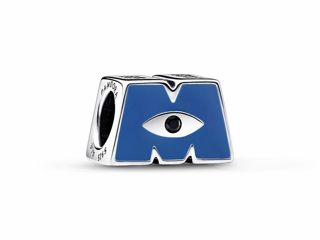 Pandora 792753C01 - Disney Pixar Die Monster AG Logo M Charm - Sterling Silber - Crystal + Emaille Blau