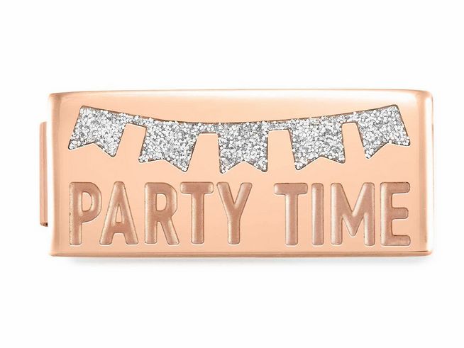 Nomination Classic GLAM Link Double Edelstahl mit Emaille Roségold - 230702 02 - Party Time