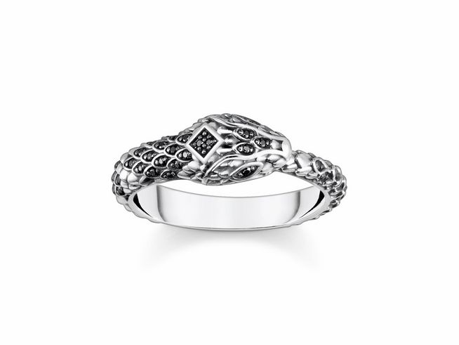 Thomas Sabo TR2419-643-11-50 - Ring - Sterling Silber - geschwärzt + Zirkonia - Schlange - Gr. 50