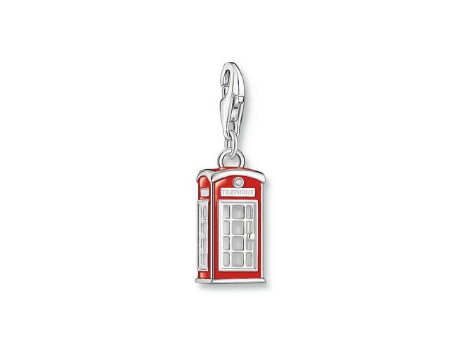 Thomas Sabo 2120-041-10 Charm-Anhänger - LONDON Telefonhäuschen - Silber & Emaille & Zirkonia - Rot