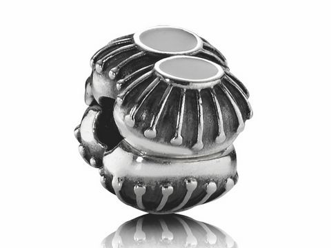 PANDORA 790578EN26 Clip Stopper Emaille hellgrau Silber - moments