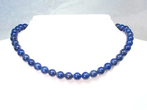 Fußkette Lapis -Lapislazuli- 22 - 26 cm 8 mm -ELEGANT-